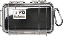Pelican 1030 Micro Clear Case - Black with Black Liner