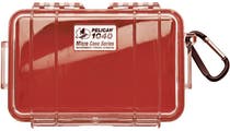 Pelican 1040 Micro Clear Case - Red with Red Liner