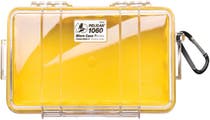 Pelican 1060 Micro Clear Case with Yellow Liner