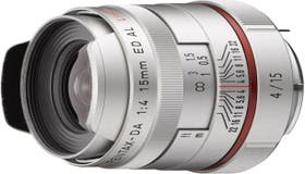 Pentax HD DA 15mm f/4 Silver ED AL Limited Wide Angle Lens