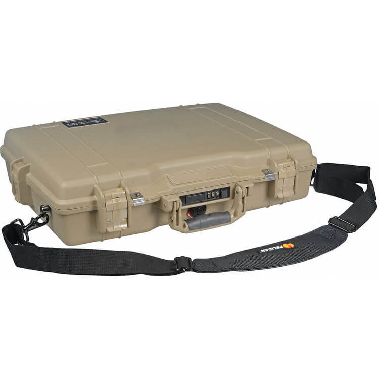 Delux Computer Case Pelican 1495 Desert Tan Deluxe Computer Case | Camera House