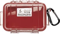 Pelican 1010 Micro Clear Case - Red with Red Liner