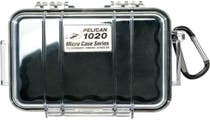 Pelican 1020 Micro Clear Case - Black with Black Liner