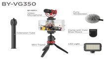 Boya BY-VG350 Vlogging Kit Mini Tripod, BY-MM1 Microphone LED Light & Cold Shoe Mount
