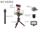 Boya BY-VG350 Vlogging Kit Mini Tripod, BY-MM1 Microphone LED Light & Cold Shoe Mount