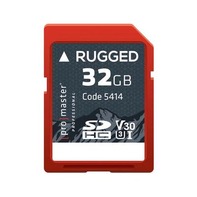 ProMaster SDXC Rugged 32GB 100MB/s UHS-1 U3 V30 Professional Memory Card