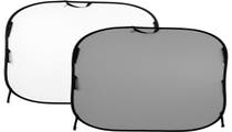 ProMaster Solid Pop-Up Background 6x7' Dual Sided - White/Grey