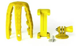 Celly Squiddy Flexible Mini Tripod - Yellow inc Smartphone & GoPro Adapter