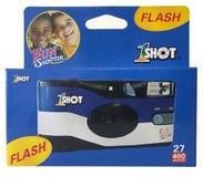 1SHOT Fun Shooter Flash ISO 400 35mm 27 Exposure Single Use Film Camera
