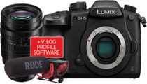 Panasonic GH5 Body w/10-25mm f/1.7 G Lens, Microphone &VLOG Software Compact System Camera