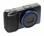 Ricoh GR III Black Kit Digital Compact Camera with GN-1 Blue Ring Cap
