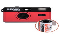 Ilford Sprite 35-II Reusable Camera - Black & Red with Ilford XP2 24 Film