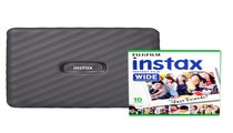 Fujifilm Instax Link WIDE Instant Printer - Mocha Grey with BONUS Film (10 Sheets)