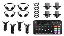Rode Four Person Podcasting Bundle Inc.RodeCaster ProII,4X PodMic, NTH100, PSA1+ & XLR3M