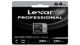 Lexar Professional SILVER PRO SDXC UHS-II Card Capacity: 64GB