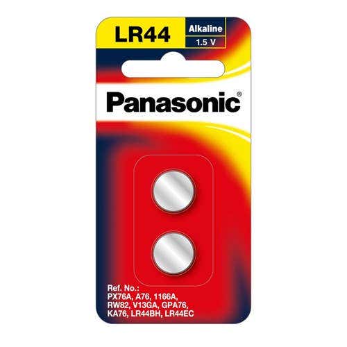 Panasonic LR44 Button Cell Alkaline Battery 2Pk | Camera House