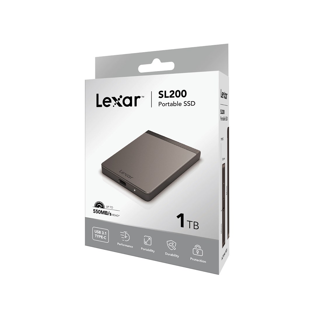 Lexar SL200 Portable Solid State Drive 1TB SSD up to 500MB s read Camera House