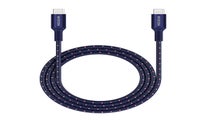 MICRODIA ExeCable Tweed PD100W 1.3m USB-C to USB-C Cable - Navy