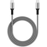 MICRODIA ExeCable Tweed PD100W 1.3m USB-C to USB-C Cable - Zebra