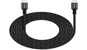 MICRODIA ExeCable Tweed PD100W 2.6m USB-C to USB-C Cable - Charcoal