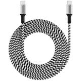 MICRODIA ExeCable Tweed PD100W 2.6m USB-C to USB-C Cable - Zebra