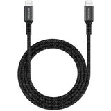 MICRODIA ExeCable Tweed PD240W 1.0m USB-C to USB-C Cable - Charcoal