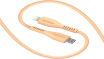 MICRODIA Fruitywire Liquid Silicon PD60W 1.3m USB-C to Lightning Cable - Peach