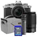 Nikon Z fc Black with Z 16-50mm VR and Z 50-250mm, Bonus 64GB SDXC Card, Impulse Shoulder Medium Bag and SmallRig Tripod