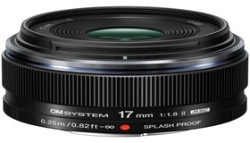 OM SYSTEM M.Zuiko Digital 17mm f/1.8 II Lens - Black
