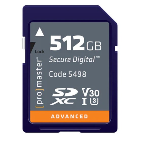 Memory Card Advanced ProMaster SDXC Advanced 512GB 633x 95MB/s UHS-I, U3, V30 Memory Card ...