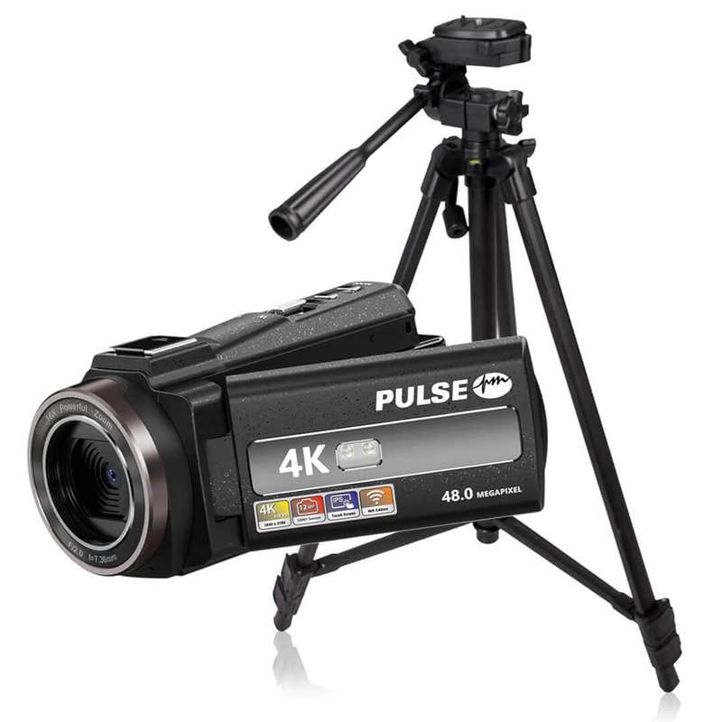 Pusle Using His Camera PULSE Digital Video Camera 4K 60fps 48MP and Tripod kit | Camera House