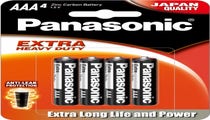 Panasonic AAA 4 Pack Extra Heavy Duty Alkaline Battery