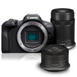 Canon EOS R100 Body w/ RF-S 18- 45mm & RF-S 55-210mm IS STM Lens Compact System Camera
