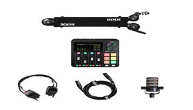 Rode Solo Podcasting Bundle Inc.RodeCaster Duo, PodMic, NTH50, PSA1+ & XLR3M
