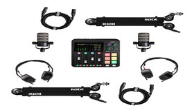 Rode Two Person Podcasting Bundle Inc.RodaCaster Duo,& 2X PodMic, NTH50, PSA1+ & XLR3M
