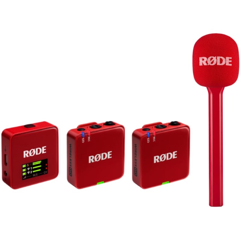 Rode Wireless GO III and Interview Go Red Bundle | Camera House