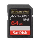 SanDisk Extreme Pro SDXC 64GB 200MB/s R, 90MB/s W, V30, U3, C10 Memory Card