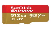 SanDisk Extreme microSDXC, SQXA1 512GB, V30, 160MB/s R, 90MB/s Memory Card + Adapter