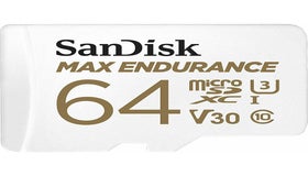 SanDisk MAX ENDURANCE 64GB microSD R100 W40 Memory Card + Adapter