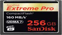 SanDisk Extreme PRO CompactFlash 160MB/s - 256GB Memory Card