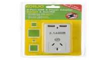 Korjo 2 Port USB Power Adaptor Europe & Aus
