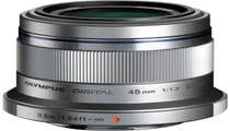 Olympus M.Zuiko 45mm f/1.8 Silver Portrait Lens