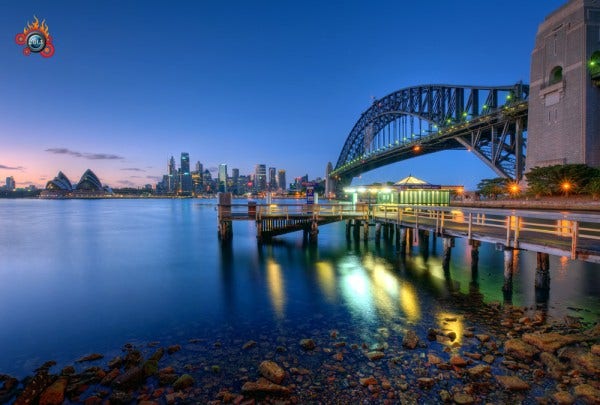 sydney harbour bridge from kirribilli