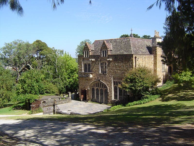 the great hall at montsalvat