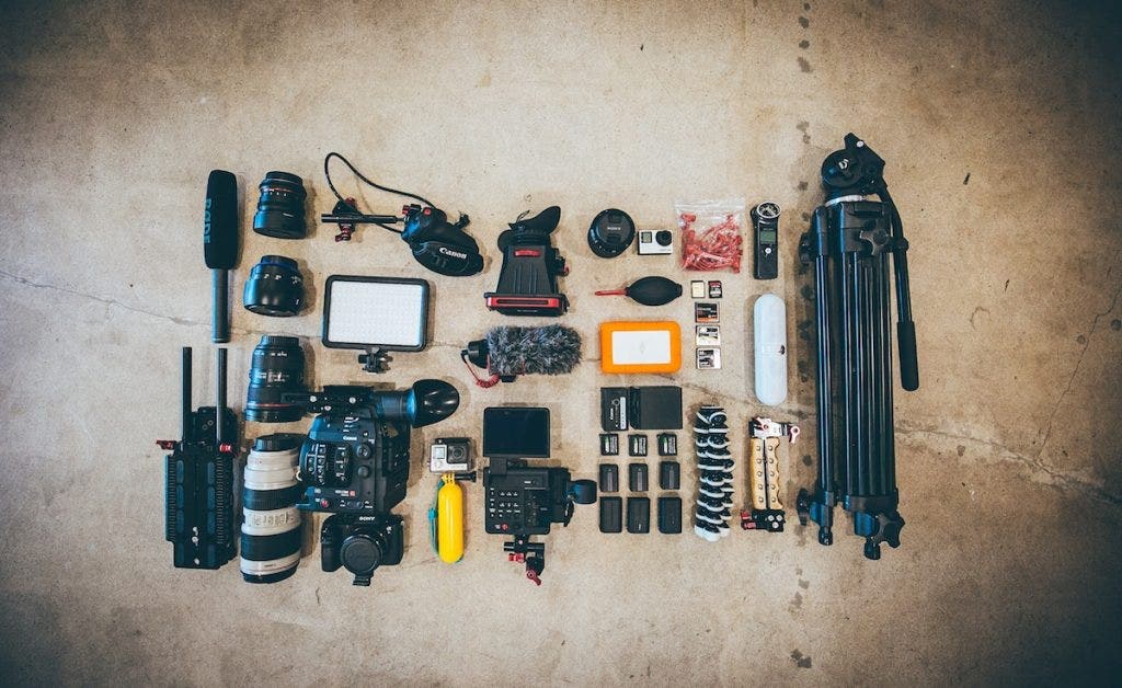 camera-accessories-arranged-neatly