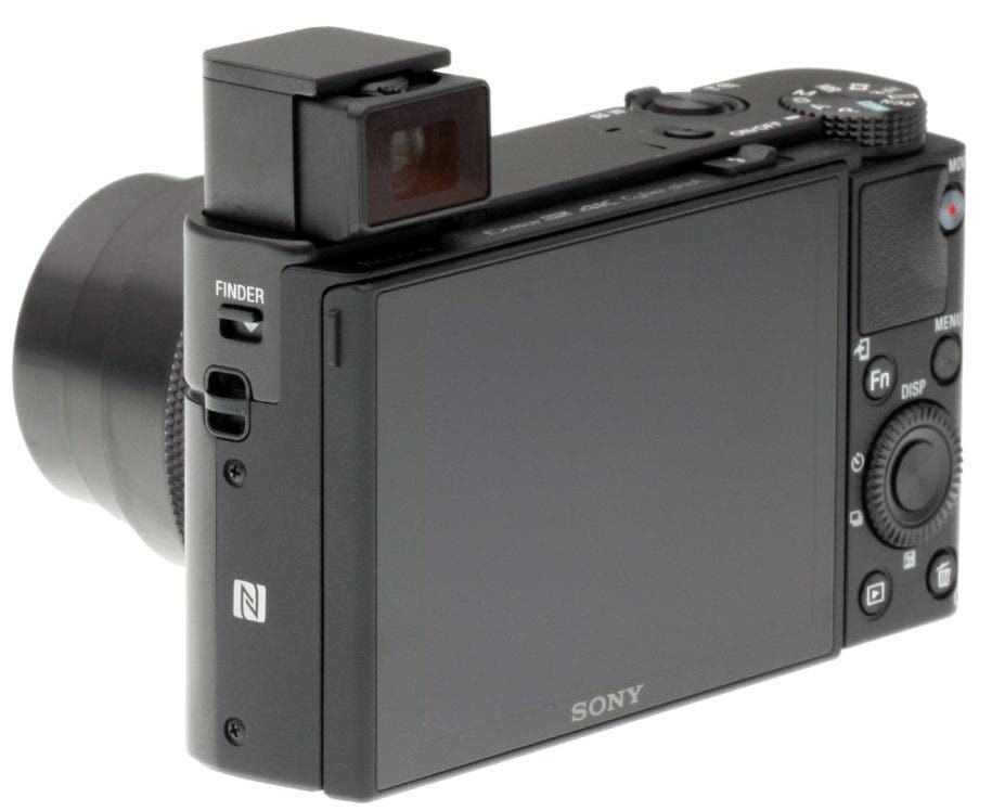 The rear view screen of the Sony RX100 Mark 7