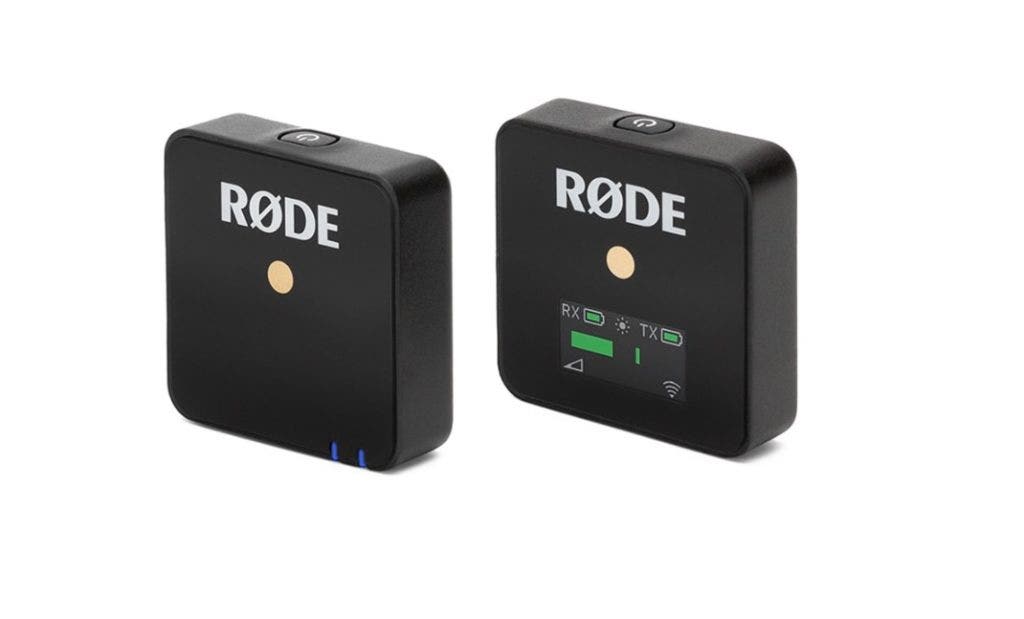 RODE Wireless go microphone system with transmitter and receiver